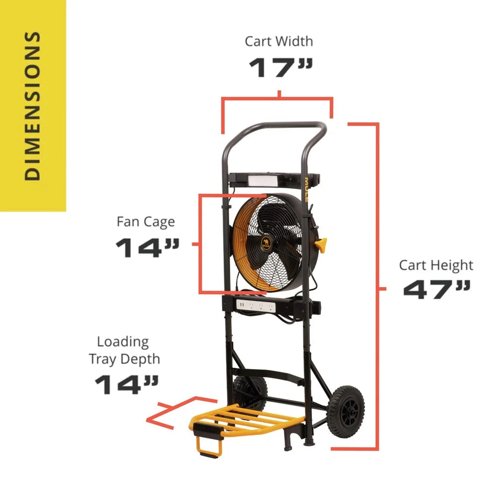 5-in-1 Hand Truck with Integrated Fan and LED Light E655668