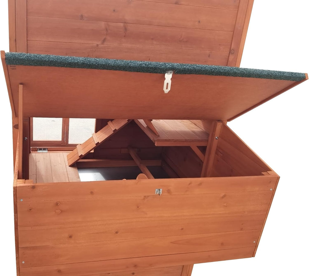 Large Backyard Wood Chicken Coop with Nesting Box & Run J685