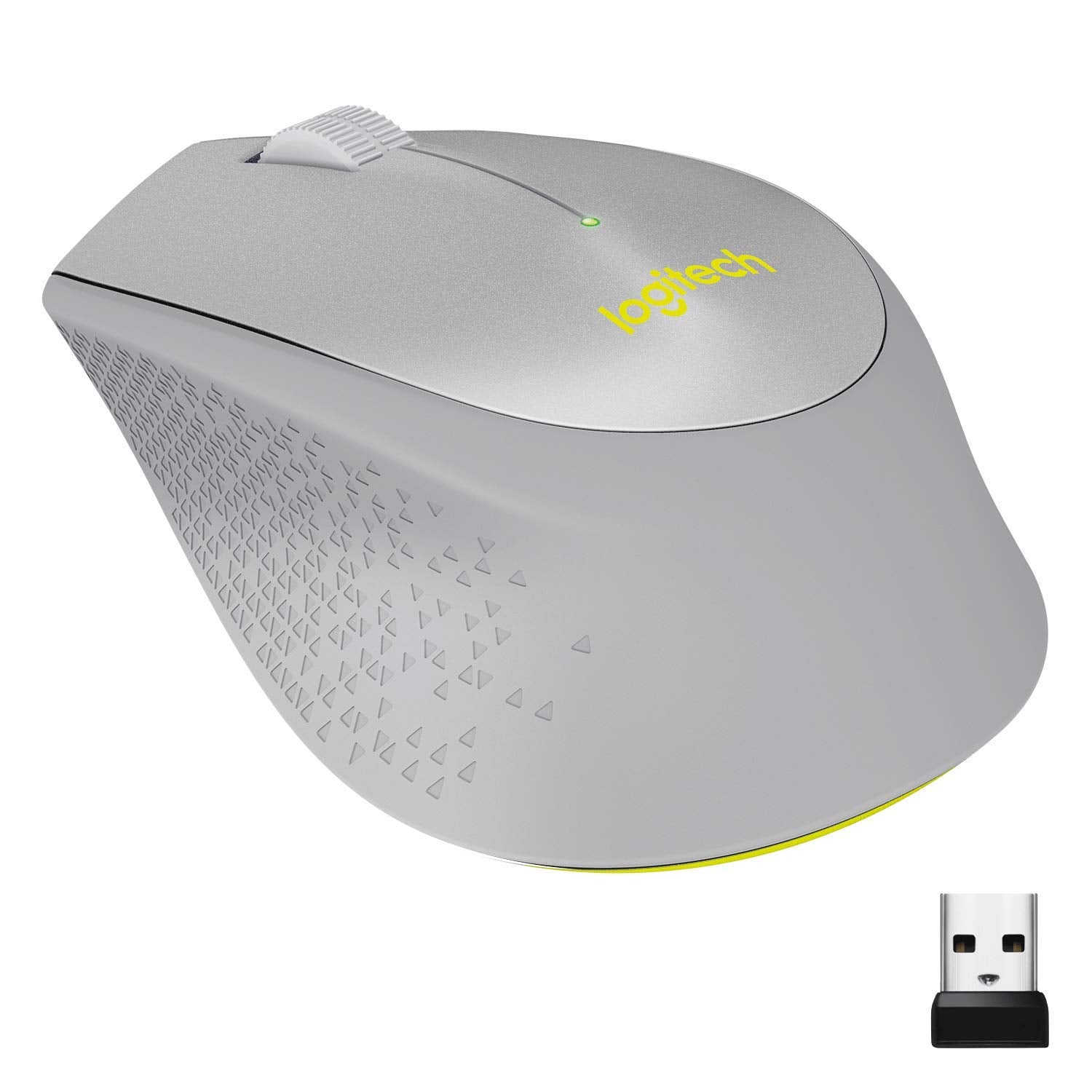 Logitech M330 SILENT PLUS Wireless Mouse, 2.4GHz with USB Nano Receiver, 1000 DPI Optical Tracking, 2-year Battery Life, Compatible with PC, Mac, Laptop, Chromebook - Gray