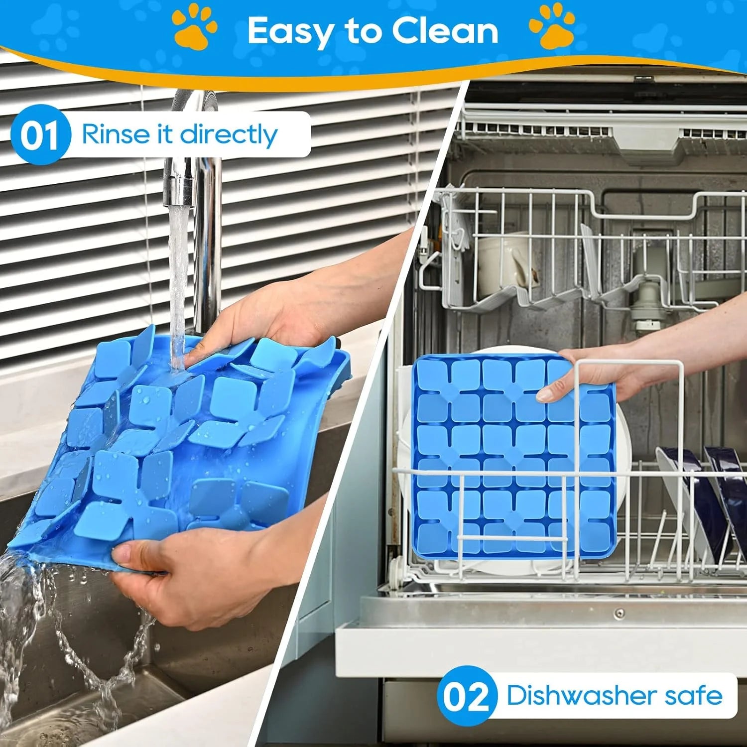 Silicone Snuffle Mat for Large Dogs, Slow Feeder Lick Mat with Suction Cups Y688685
