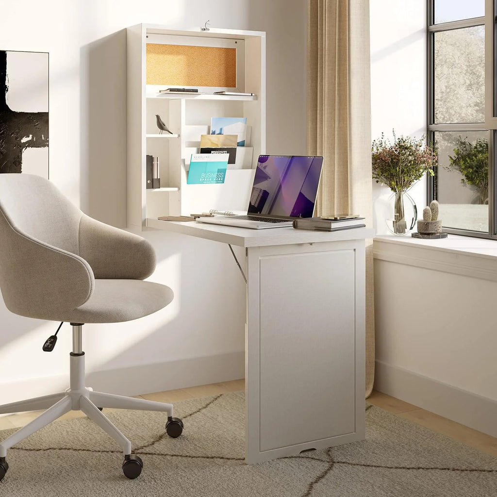 Antique White Convertible Desk N571
