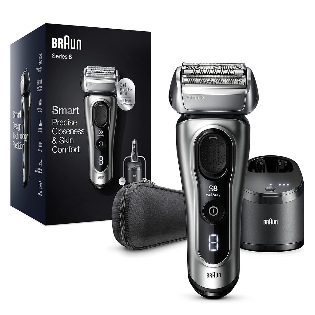 Electric Razor for Men with Precision Trimmer, Rechargeable, Clean & Charge Station M578501