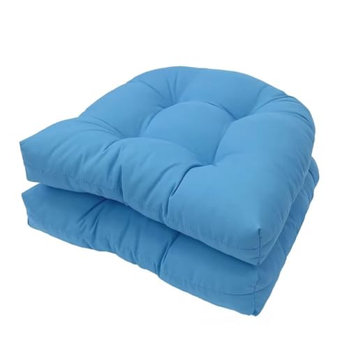 Outdoor Chair Cushions Patio Furniture Cushion Waterproof Outdoor Cushion for Patio Furniture Set of 2 U Shaped Overstuffed Seat Cushions for Wicker Chair (Only Cushion) Beige