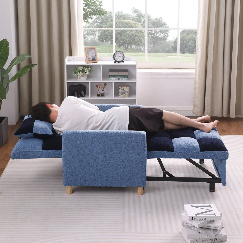 Convertible Sleeper Sofa Chair Bed with Pillow B791