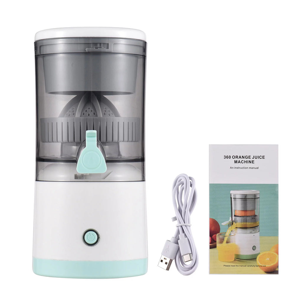 Electric Orange Juice Squeezer Hands Free Portable Citrus Juicer USB Powered Detachable Washable N838123