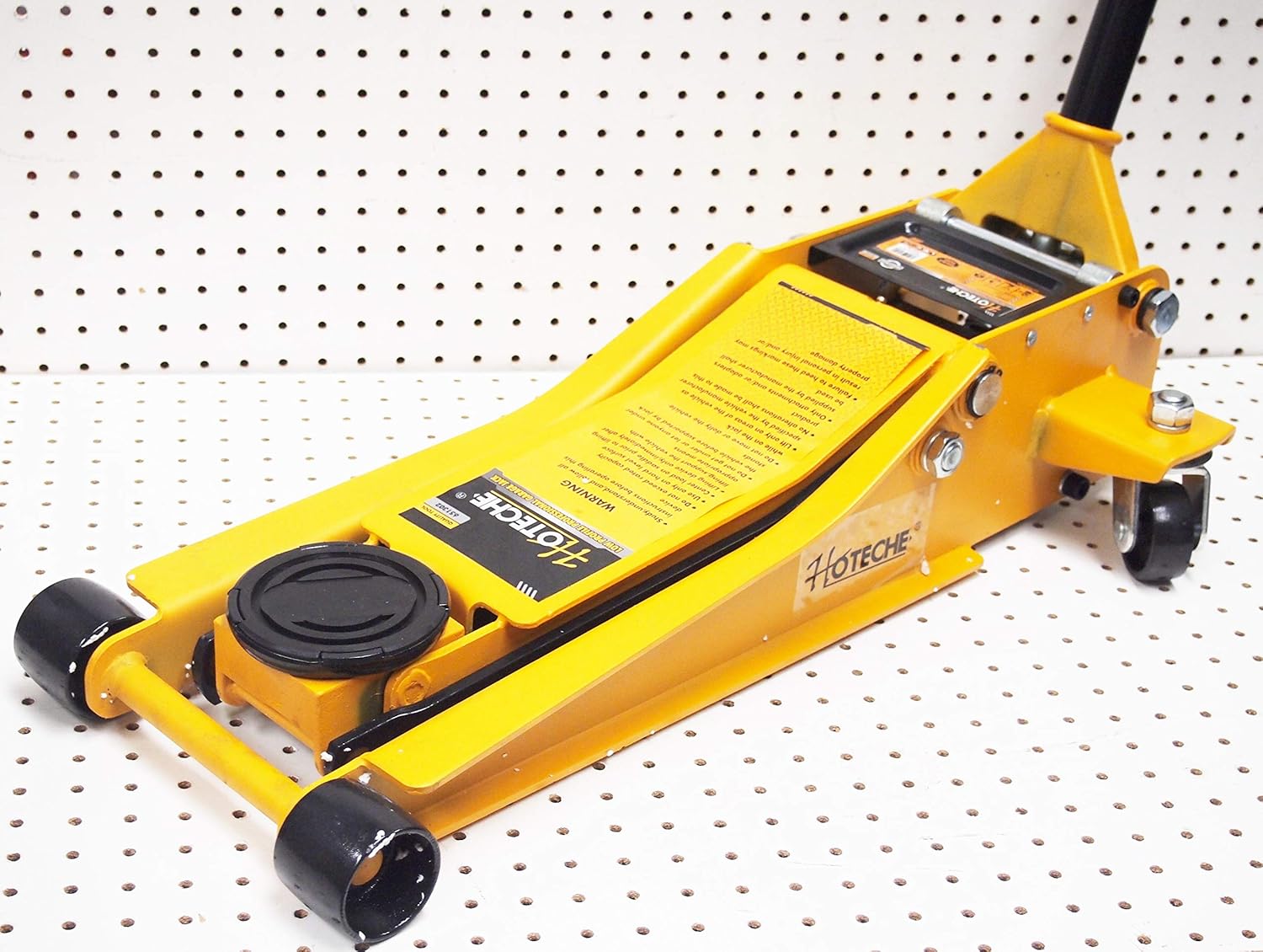 hoteche 3-1/2 Ton Hydraulic Garage Floor Service Jack Low Profile Double Pump