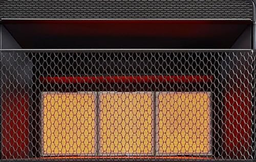 Ventless Natural Gas Infrared Space Heater with Thermostat, 20000 BTU, Black L65122
