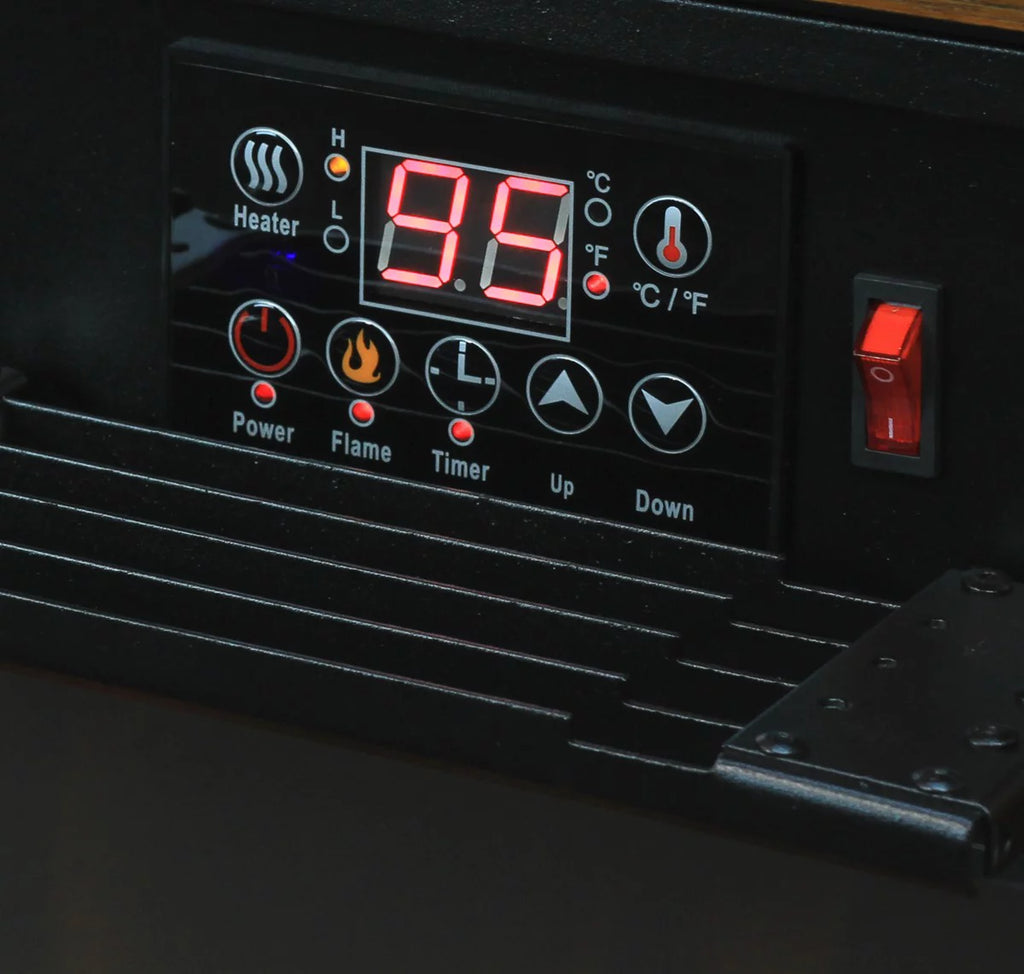 Electric Fireplace Heater with Remote and Timer, 1500W I47671