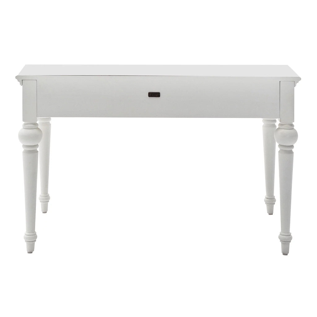 Antiqued White Writing Desk with Hutch I742