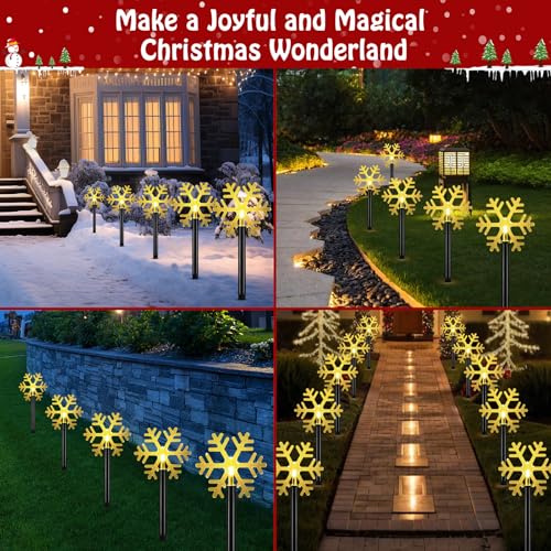 Solar Christmas Candy Cane Lights Outdoor, Pathway Stake Lights, 24 Pack G8137