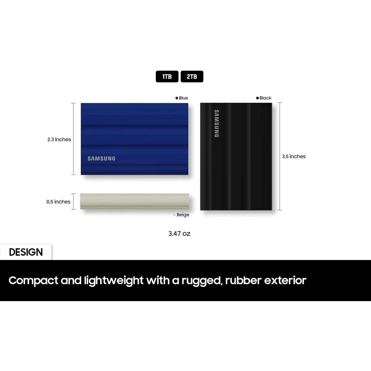 Portable Solid State Drive 1TB Blue 2-Pack M314