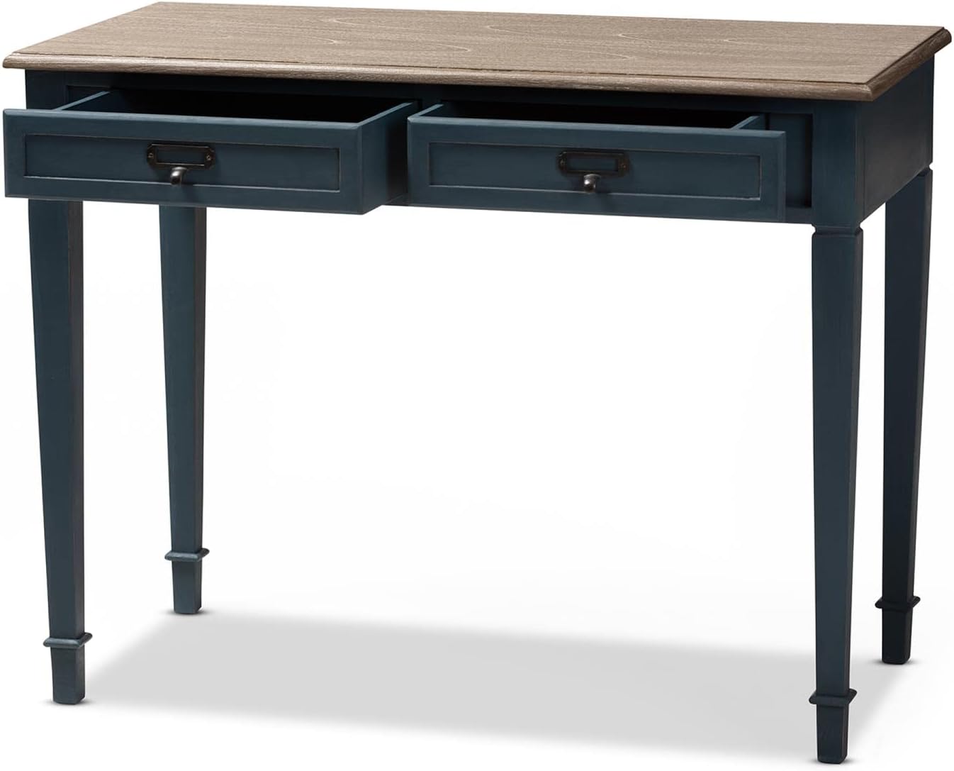 French Provincial Spruce Blue Writing Desk C719
