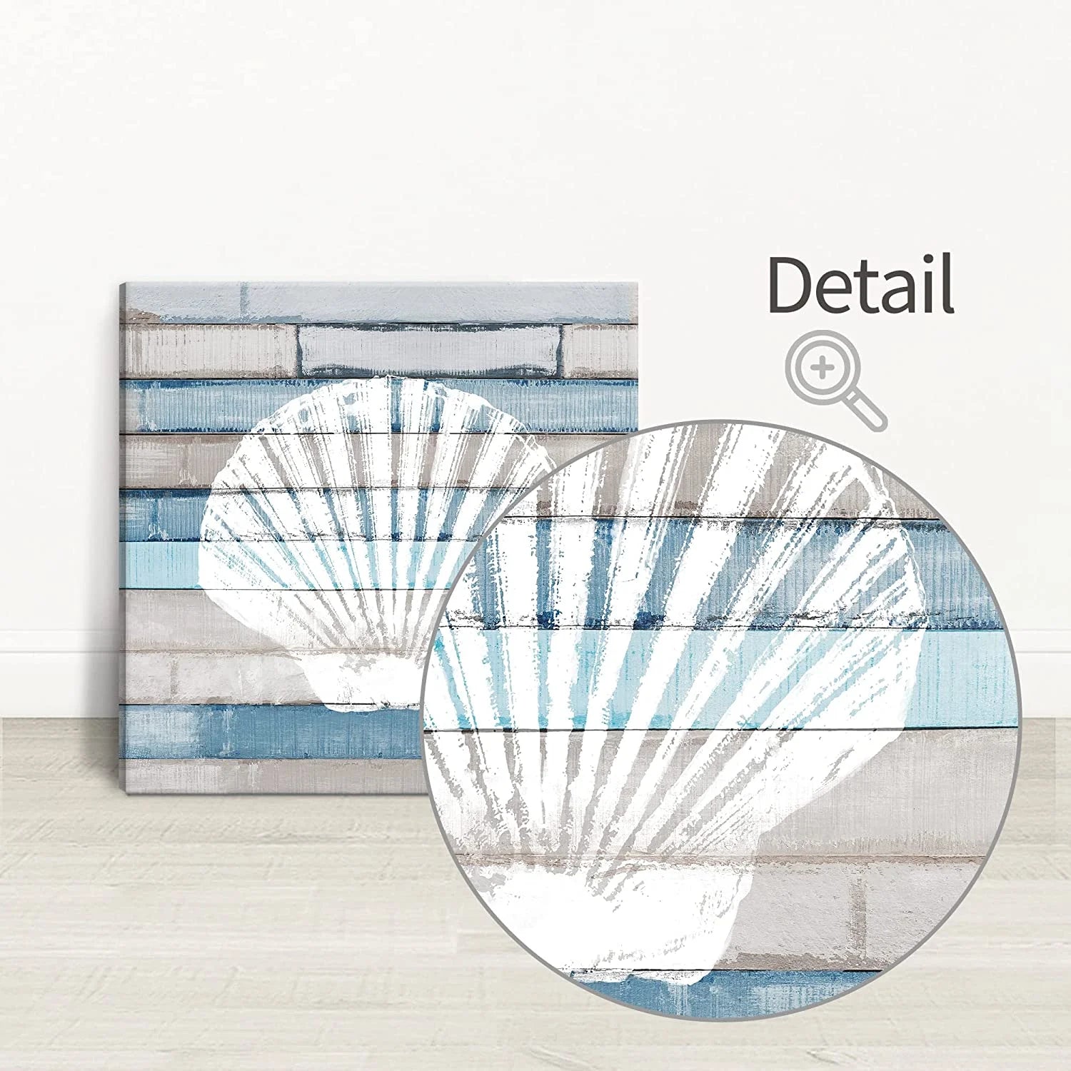 Beach Themed Canvas Wall Art Set of 4, 12x12 Inch H45288