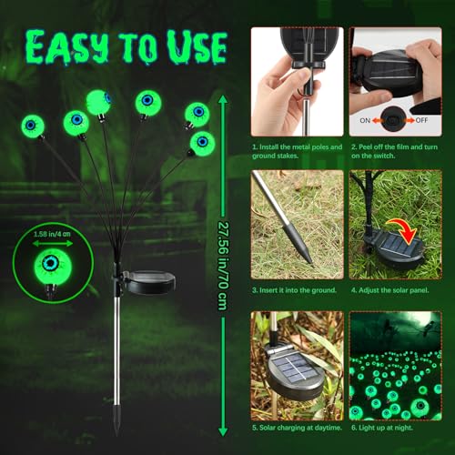 Solar Christmas Candy Cane Lights Outdoor, Pathway Stake Lights, 24 Pack G8137