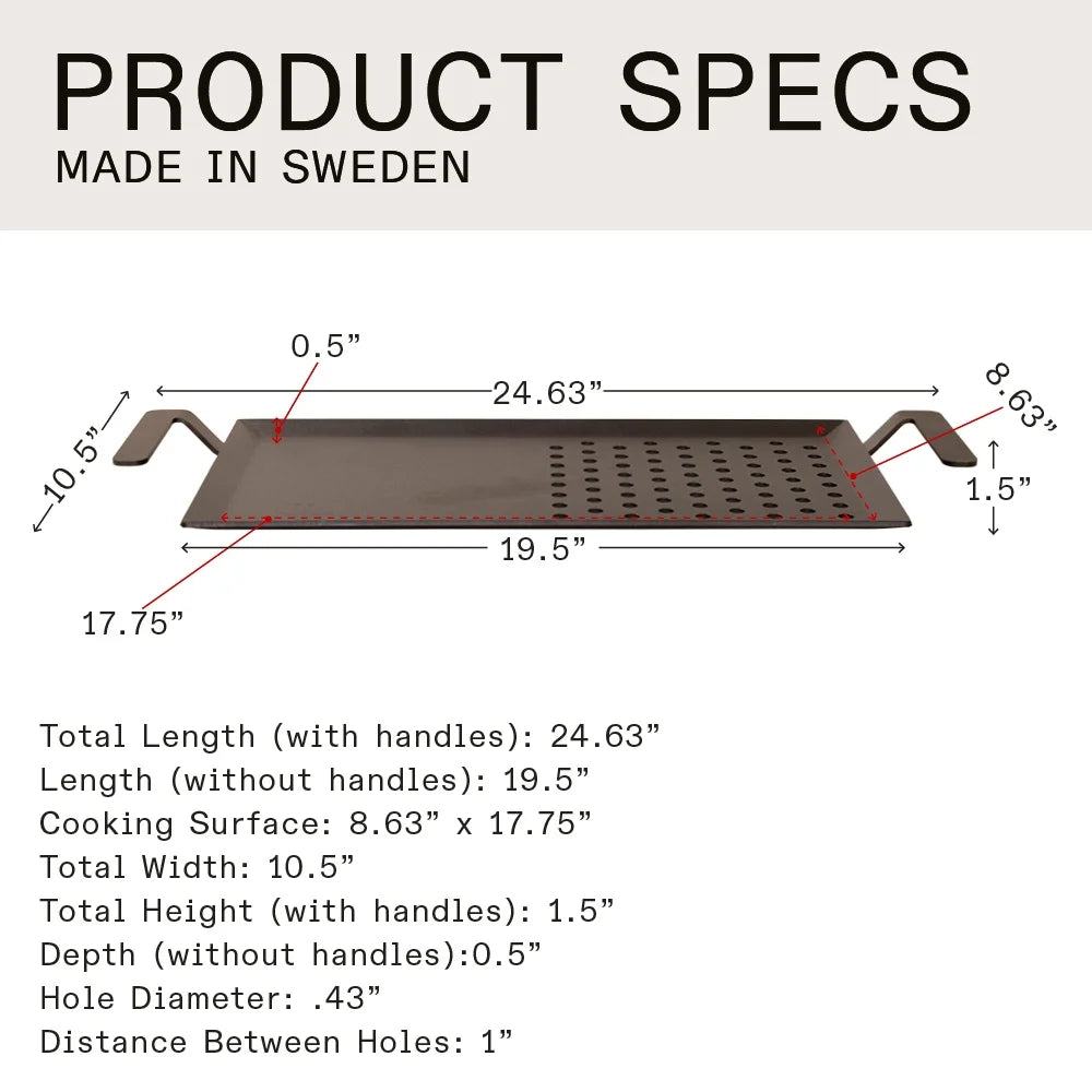 Carbon Steel Half Grill Griddle E990