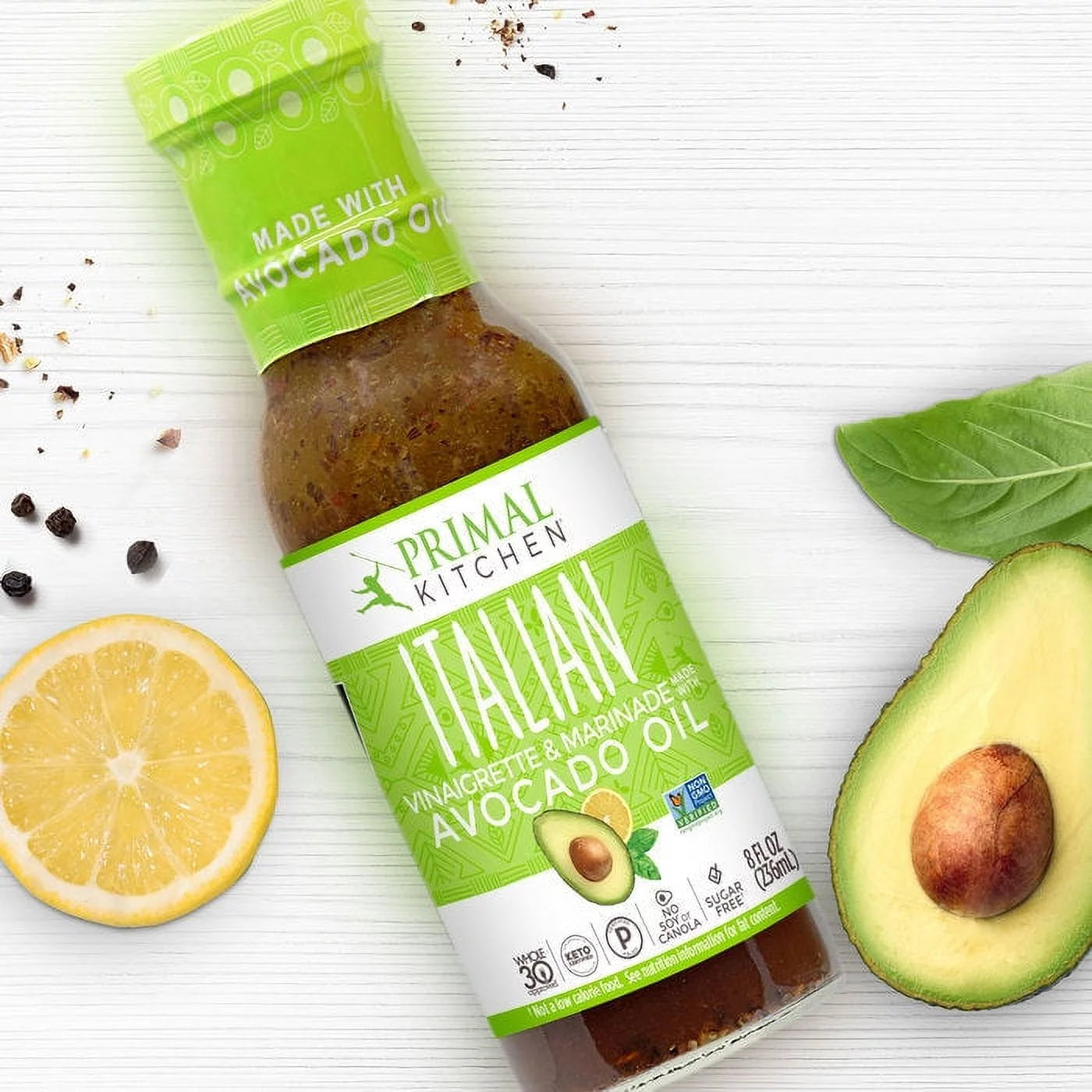 Italian Vinaigrette Dressing & Marinade with Avocado Oil, 8 fl oz R617