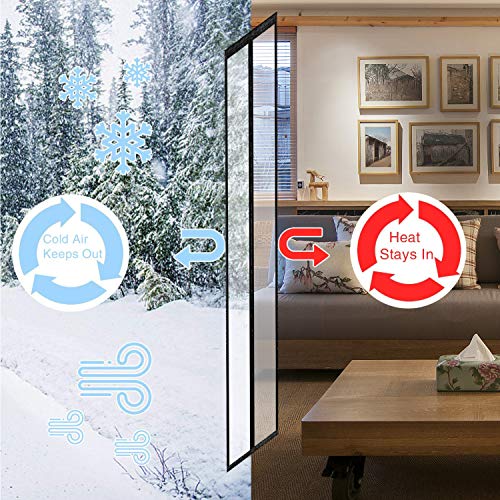Magnetic Insulated Door Curtain, Self-Closing Screen Door, Fits 38" x 82" F321