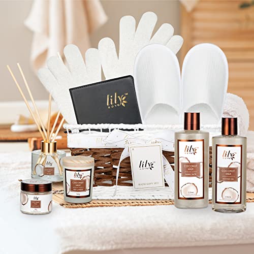 Bath Spa Gift Baskets Set for Women and Men with Coconut Self Care Kit N848478