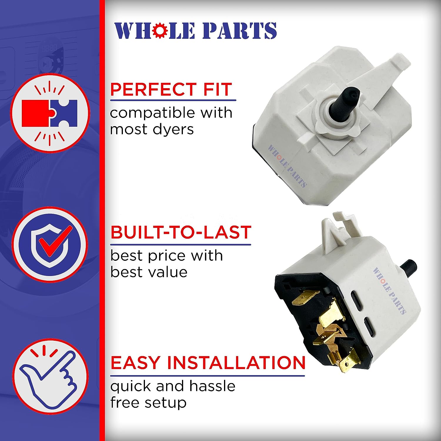 Dryer Start Switch Replacement Part W10446920 I2345