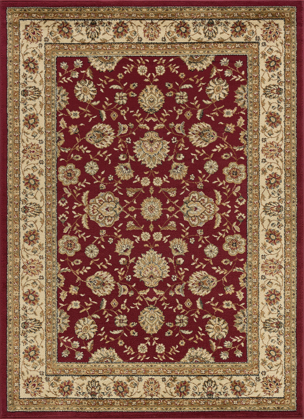 Red Traditional Area Rug for Living Room Bedroom Indoor Entryway T9179