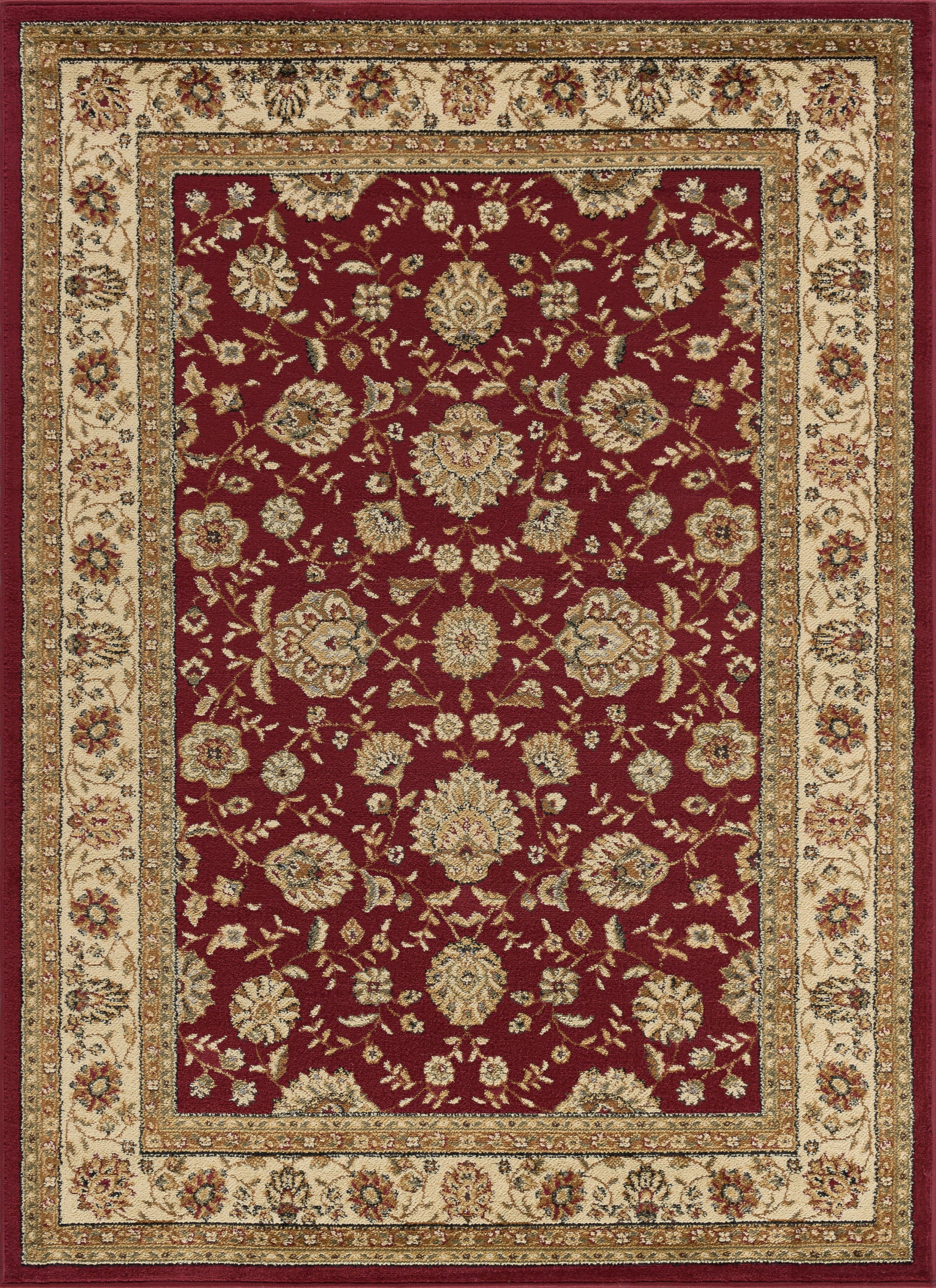Red Traditional Area Rug for Living Room Bedroom Indoor Entryway T9179