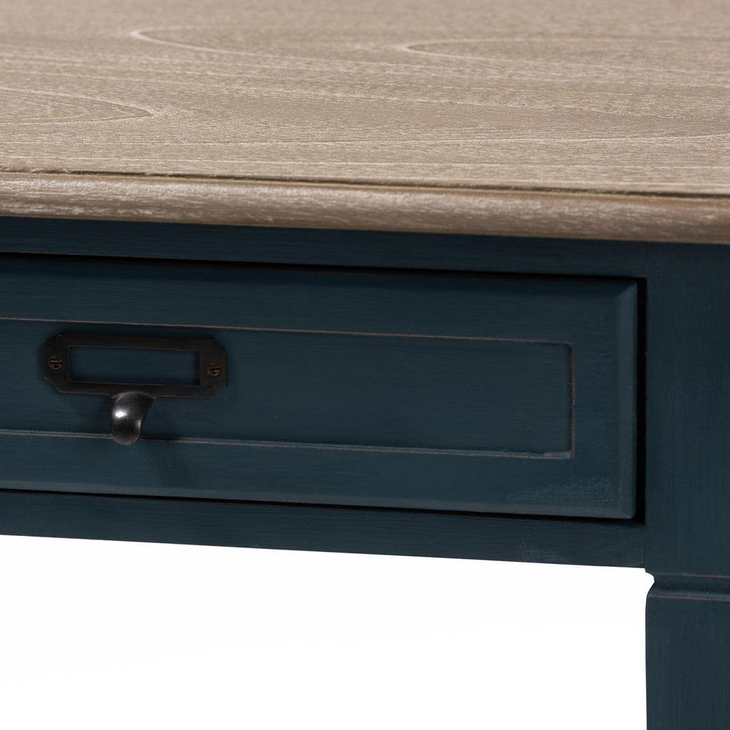 French Provincial Spruce Blue Writing Desk C719