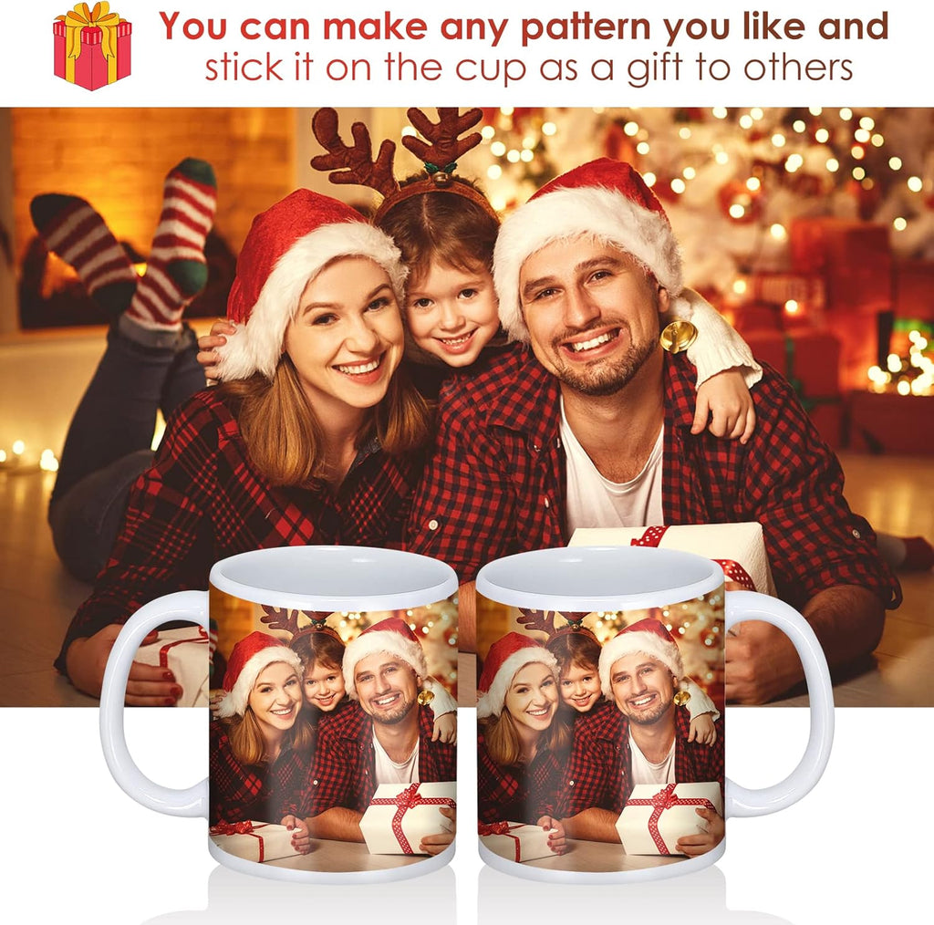 Blank White Ceramic Sublimation Mugs 11 oz, 12-Piece Set Y925