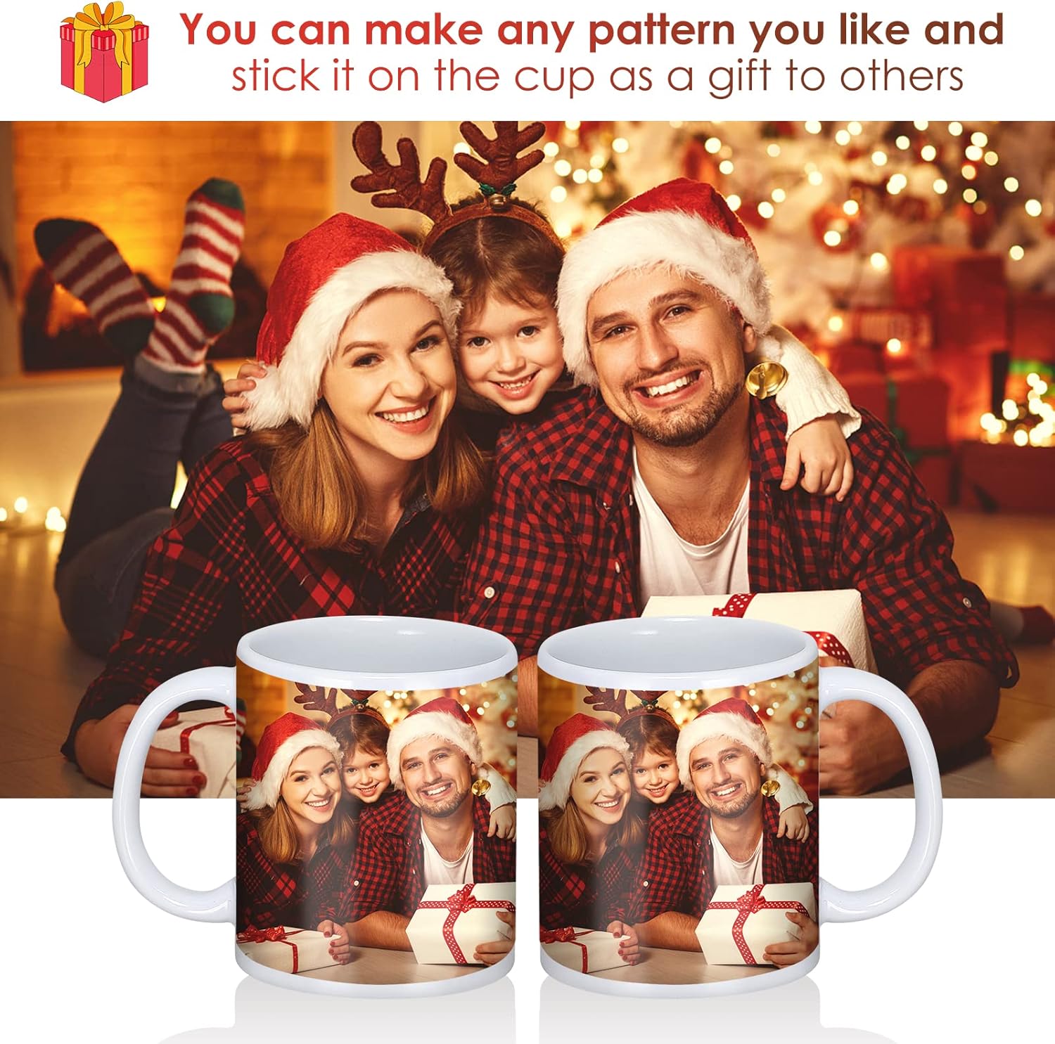 Blank White Ceramic Sublimation Mugs 11 oz, 12-Piece Set Y925