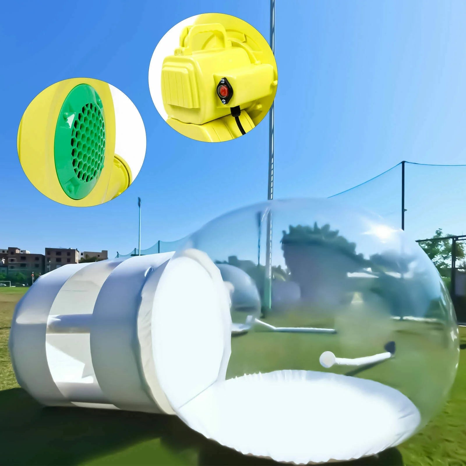 YIYIBYUS Bubble Tent Inflatable Transparent Camping Tent Outdoor Dome Bubble House with Blower for Patio Backyard Party Picnic Foldable