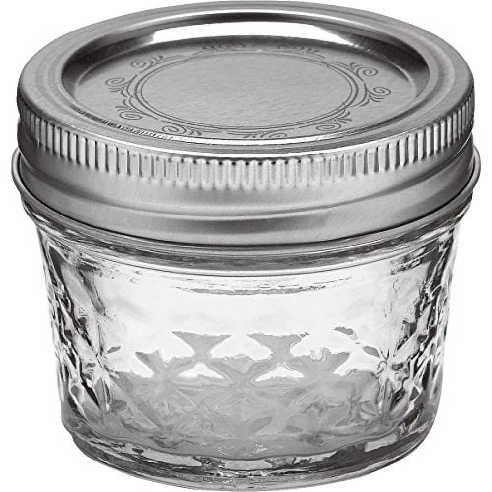 4oz Quilted Jelly Jars with Lids and Bands, Set of 12 S9909