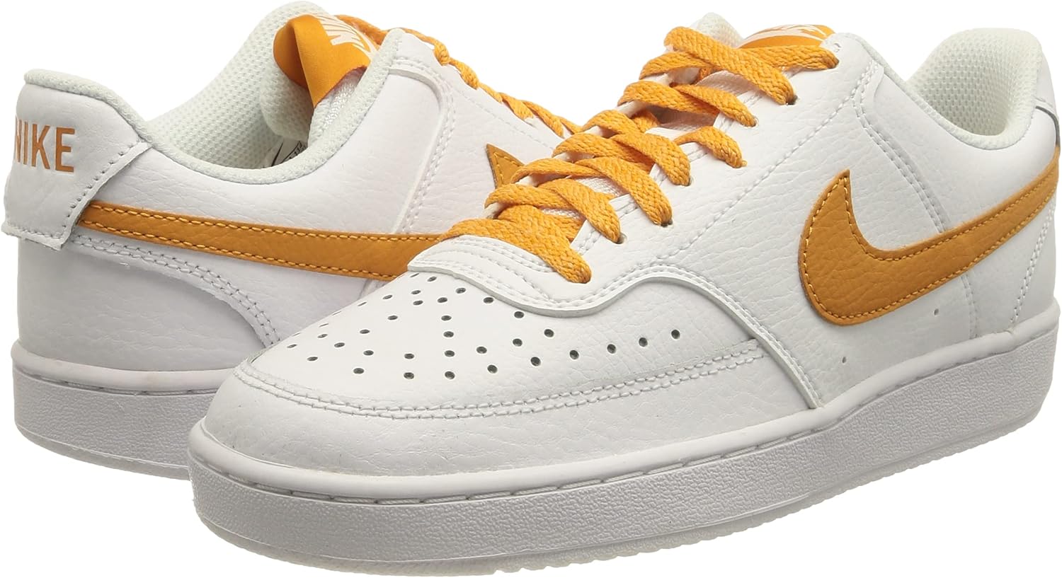 Women's Court Sneakers, White Light Curry N872588