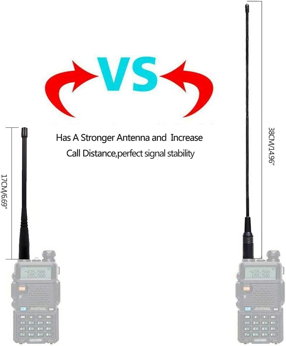 2 Pack Two Way Radio Portable Rechargeable Long Range Handheld Walkie Talkie with 771 Antenna H3631