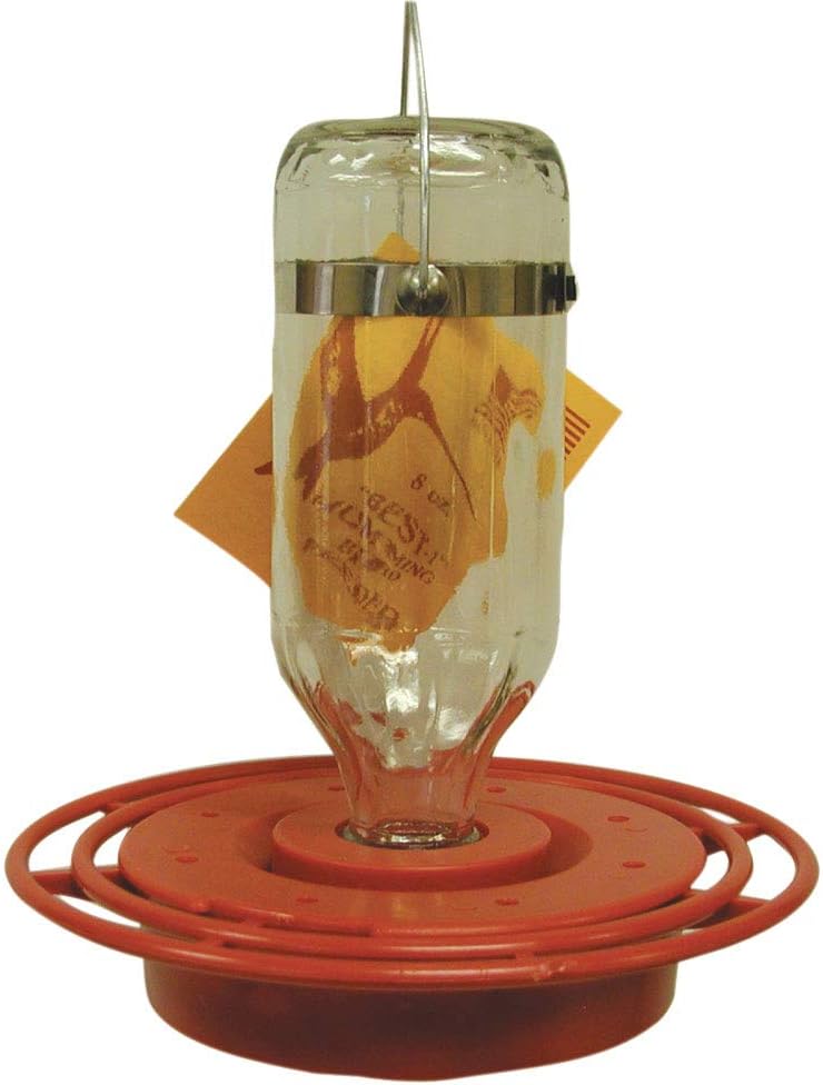 Hummingbird Feeder with 8 Nectar Ports, 8 oz Capacity, Red V69370