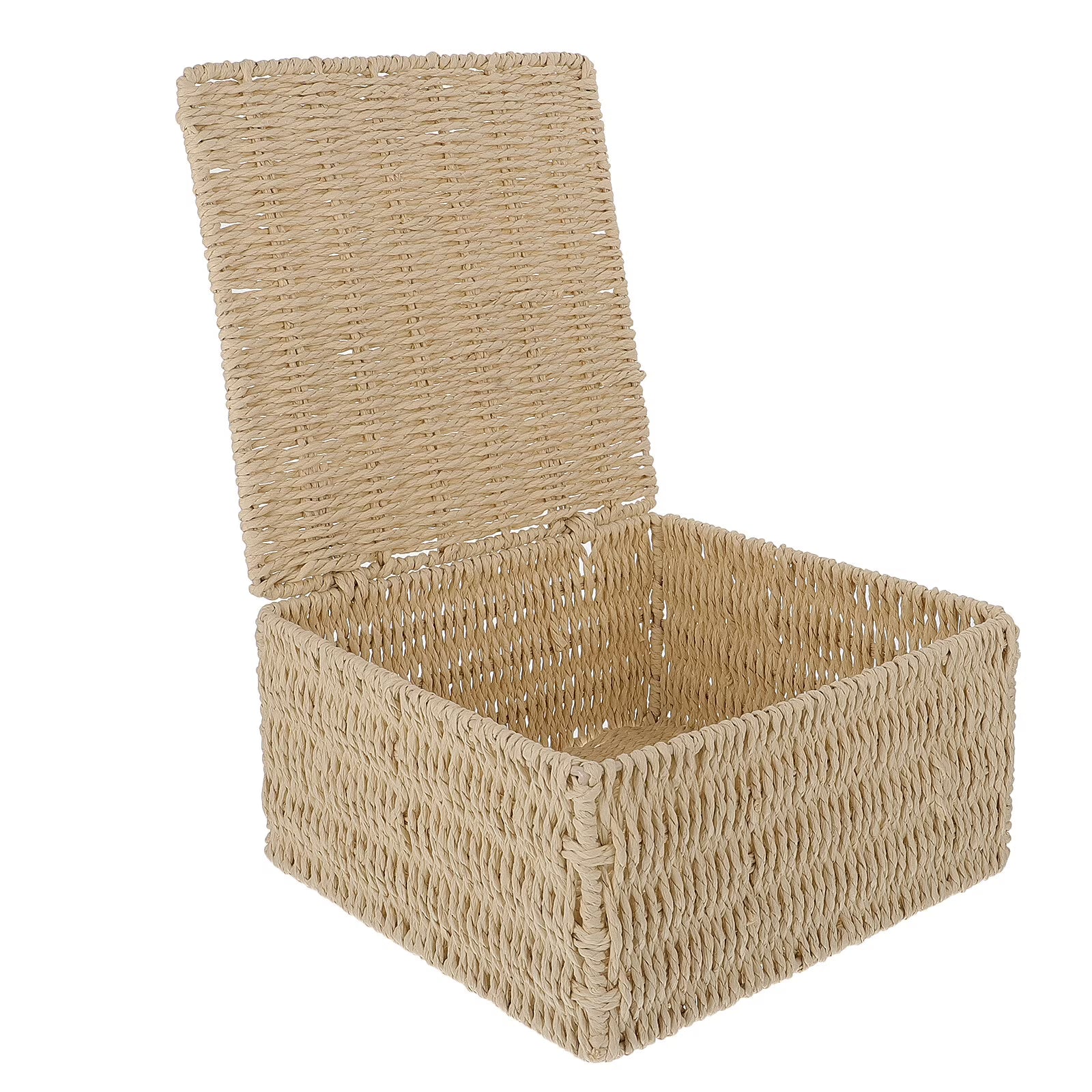 Storage Box Expandable Dish Drying Rack Decor Mini Bins with Lids Baby Beige