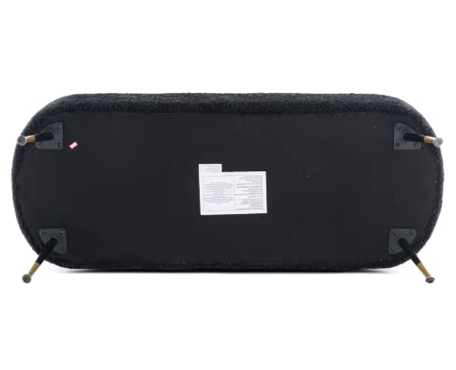 Modern Storage Bench with Metal Legs Upholstered Seating G77350