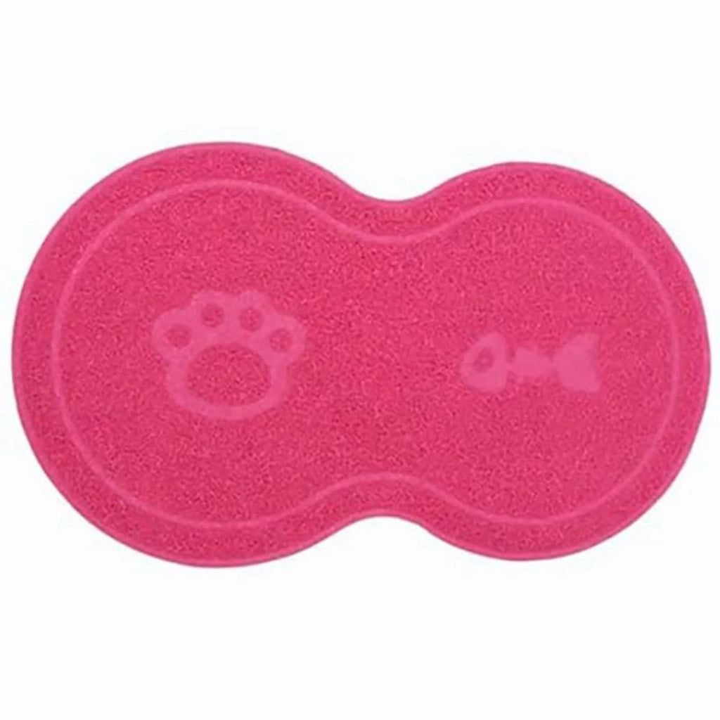 Pet Feeding Mat Waterproof Non-Slip for Cats and Dogs, Rose Red D838