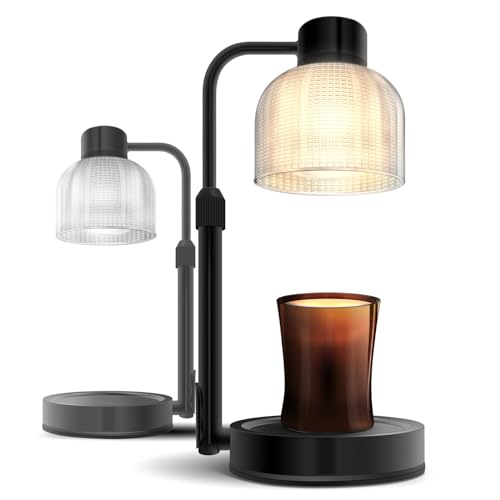 KLL Candle Warmer Lamp with Timer: Adjustable Height Dimmable Candle Warmer 24-hour Cycle Timer - Mother's Day Gifts for Mom Home Decor House Warming Gifts New Home