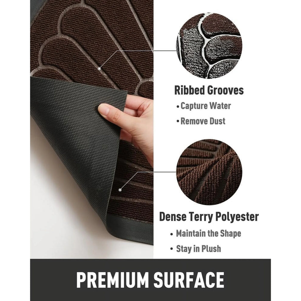 Semicircular Non Slip Rubber Door Mat for Outdoor Indoor Entrance W6008