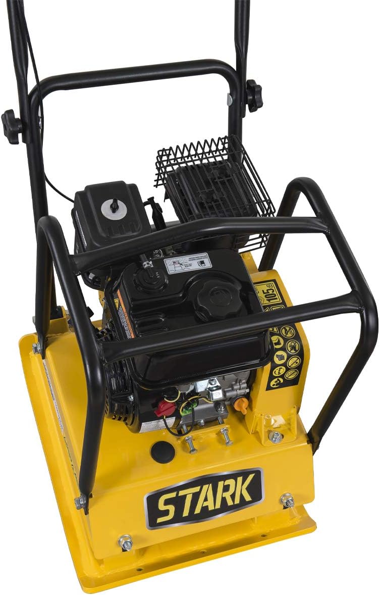 6.5hp Walk Behind Plate Compactor 2248lbs Force Foldable Handle S6932