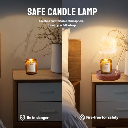 Candle Warmer Lamp with Dimmer and Timer for Jar Candles, Plug-in Wax Warmer for Home and Office H741