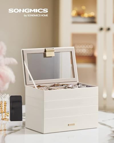 Stackable Jewelry Trays with Glass Lid and Removable Dividers X371024