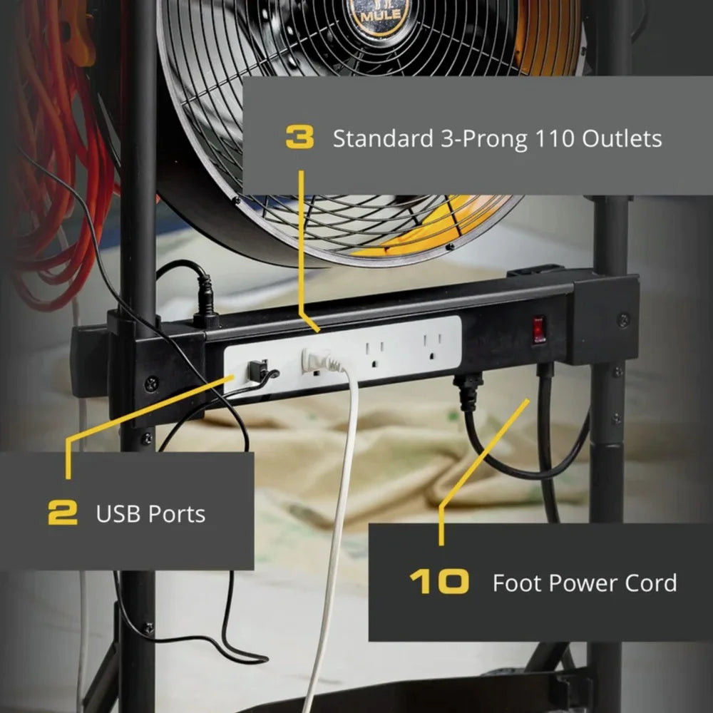 5-in-1 Hand Truck with Integrated Fan and LED Light E655668