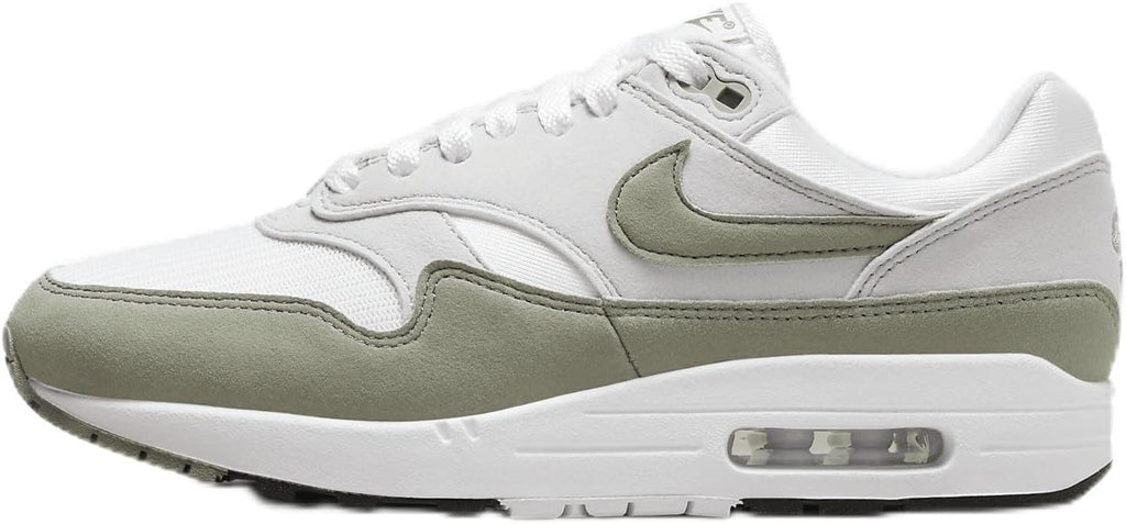 Nike Air Max 1 Women's Shoes (DZ2628-112, White/Neutral Grey/Black/Light Army) Size 9.5