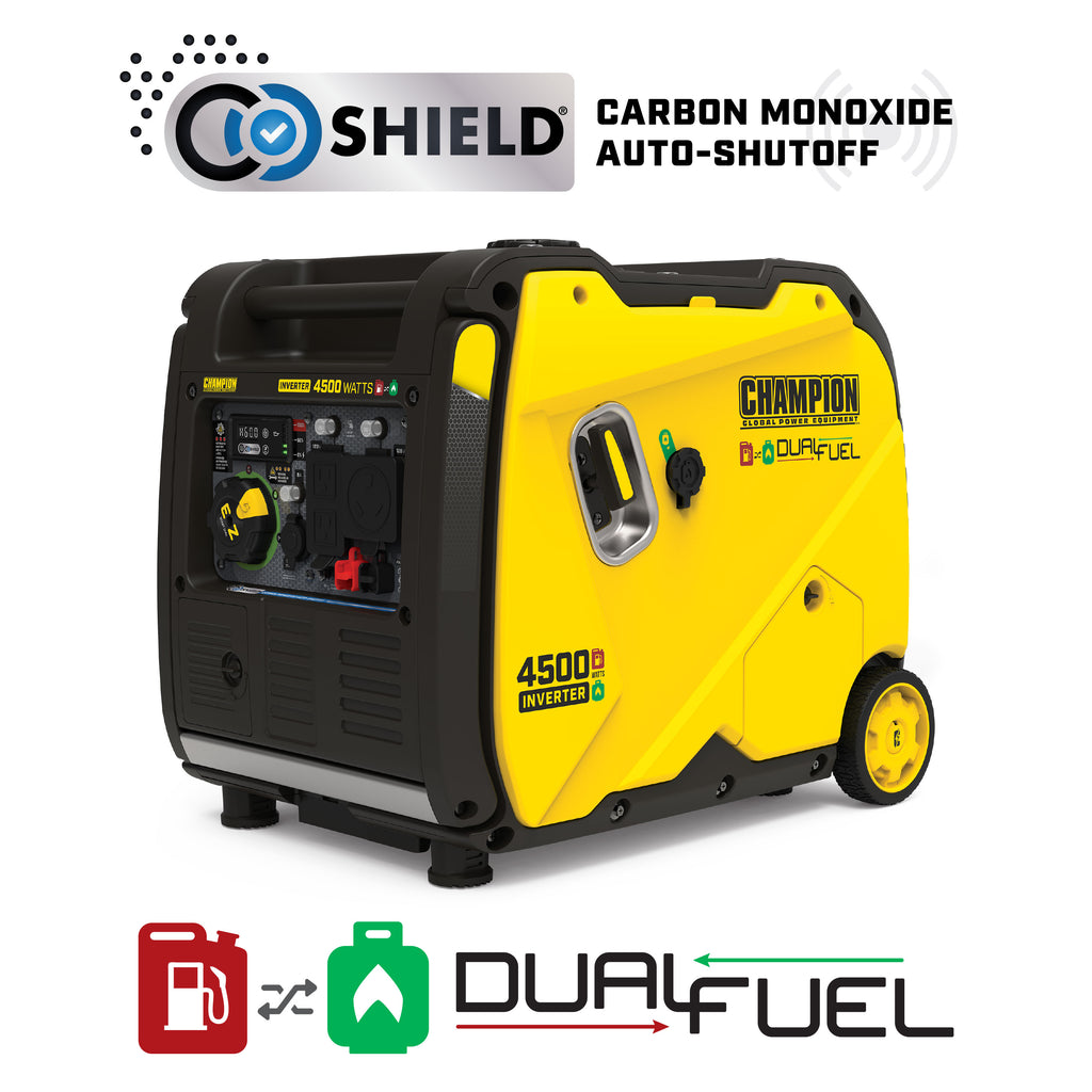 4500-Watt Portable Dual Fuel Inverter Generator with CO Shield Q57000
