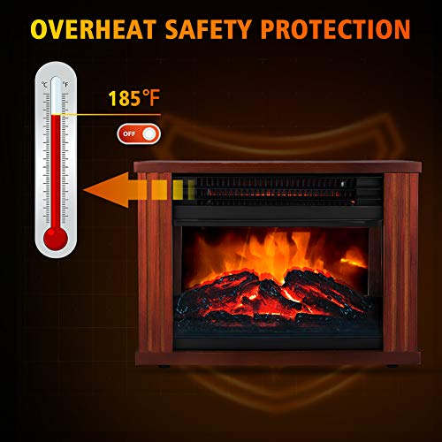 Infrared Space Heater for Indoor Use with Remote Control J768