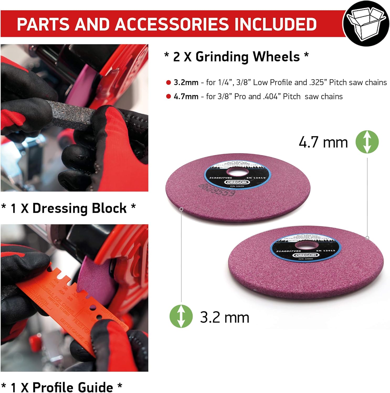 Compact Bench Grinder & Saw Chain Sharpener, 120V, 2-Pack N85270