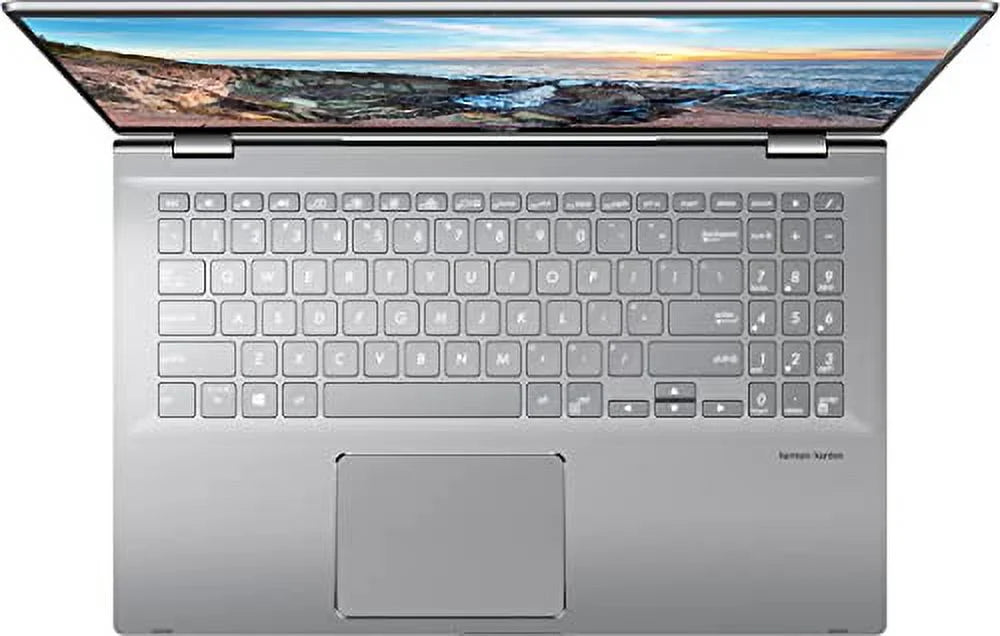 Touchscreen 15.6" Laptop with Windows 11 Pro, Full HD IPS Display, AMD Ryzen 7, Backlit Keyboard, Gray J92206