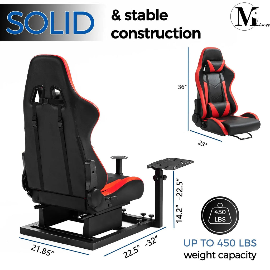 Flight Simulator Cockpit with Red Seat for PC and Console V35155