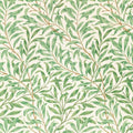 Sage Green Leaf Wallpaper Peel and Stick Boho Floral Contact Paper 17.7in X 9.8ft, William Morris Willow Bough, Botanical Flowers Self Adhesive Wall Paper for Cabinet and Drawer Vinyl Film