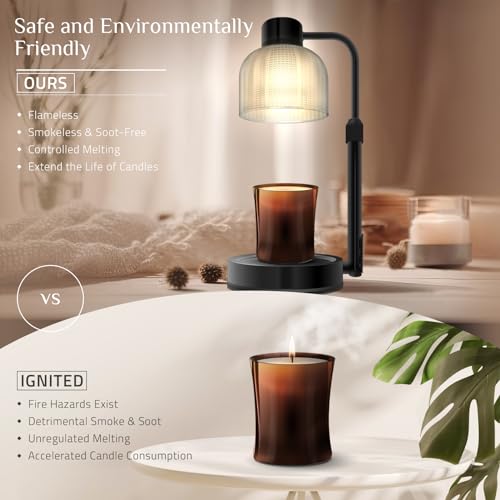 Candle Warmer Lamp with Timer, Adjustable Height Dimmable J692828